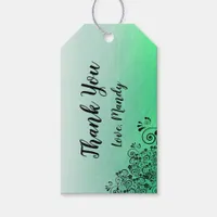 Personalized Green Thank you Gift Tags