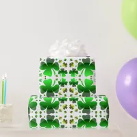 St. Patrick's Day Shimmering Shamrock Wrapping Paper