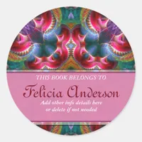 Book Label : Colourful Fantasy Fractal Sticker