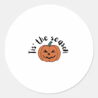 Tis The Season Funny Sloth Design Classic Round Sticker