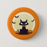 Halloween Cat Button