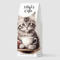 Adorable Kitten and Coffee 