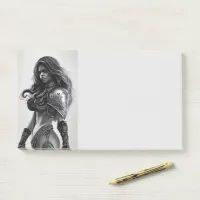 Black and White African Warrior Queen Poster Post-it Notes