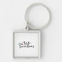 Tis The Season Retro Classic Design Keychain