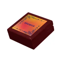 Decorative  Autumn Colored Recipe Gift Box