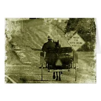 Horse and Buggy Sepia Grunge