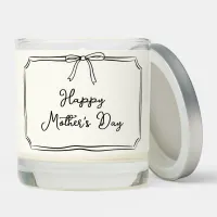 Hand Drawn Chic Coquette Bow Happy Mother's Day  Scented Candle