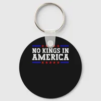 No Kings In America Resist Retro Vintage Graphic Keychain