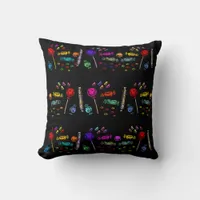 Halloween Candy Pattern Throw Pillow