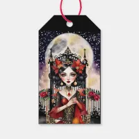 Enchanting Goth Fairy Christmas Gift Tag