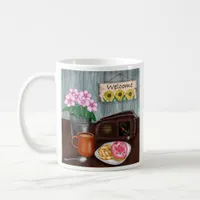 Welcome, Sunflowers, Donuts and Coffee Coffee Mug