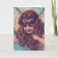 Vintage Fairy, Christmas Holiday Card