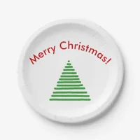 Paper Plate - Stylized Xmas Tree with Curved Text