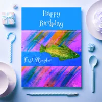 Funny Fishing Angler Birthday Card