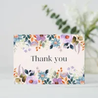 Simple Floral Thank You Card 