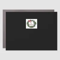 Tis The Season Christmas Wreath Car Magnet