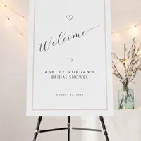Bridal Shower Welcome Sign | Minimal Black Script 