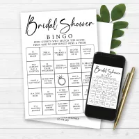 Bridal Bingo Find the Guest Bridal Shower Game Invitation