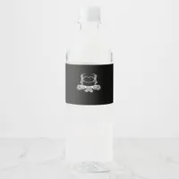 Skeleton Hand Design  Water Bottle Label
