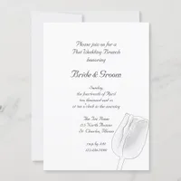Tulip Sketch Spring Post Wedding Brunch Invitation