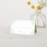 Elegant Wedding Name Cards | Nadine (Pale Green)