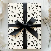 Question Mark Funny Mystery Gift Pattern Wrapping Paper