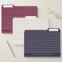 Blush Pink Rose Gold Foil Boho Tribal Pattern File Folder