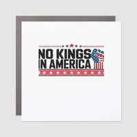 No Kings In America USA Minimal Clean Car Magnet