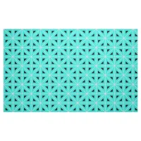 Turquoise Black & White Chic Geometric Pattern Fabric