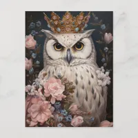 A Owl With a Crown Postcard