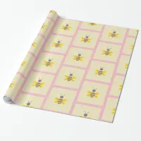 Honeycomb and Bumble Bee Yellow & Black Gift Wrap