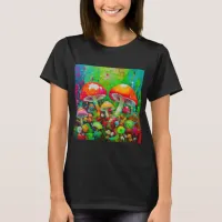 Watercolor Abstract Mushrooms  T-Shirt