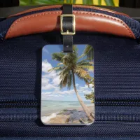 Isla Saona - Palm Tree at the Beach Luggage Tag