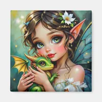 Pretty  Fairy and Dragon Themed Girl's   Magnet