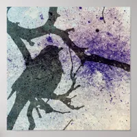 Grackle Grunge Poster