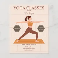 Modern Chic Yoga Instructor Studio Classes Flyer