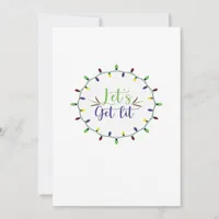 Let's Get Lit Funny Christmas Lights Festive Holid Holiday Card