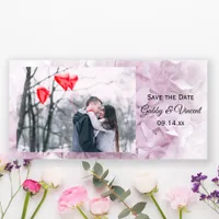 Soft Pink Hydrangea Wedding Save the Date