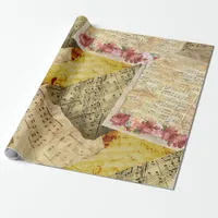 Musical Notes Vintage Sheet Music Gift Wrapping Paper