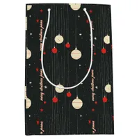 Abstract Pattern of Christmas Ornaments Medium Gift Bag