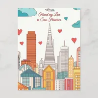 Found my Love in San Francisco Valentine's Day Postcard