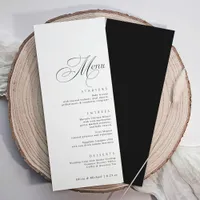 Elegant Luxury Calligraphy Wedding Menu