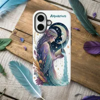 Astrology Infused Aquarius Zodiac AI Designed  iPhone 16 Case