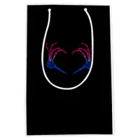 Skeleton Heart Bisexual Lgbt-Q Pride Skull Hand Medium Gift Bag