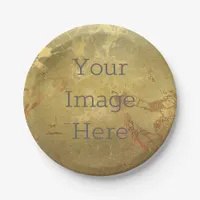 Create Your Own Metallic Gold Faux Foil Marble Paper Plates