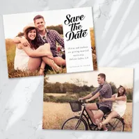 Simple Retro Typography Photo Save The Date