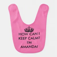 Keep Calm Baby Bib