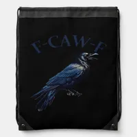 Crow, F-Caw-F Funny Bird Creative Casual Drawstring Bag