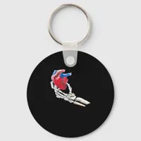 This Is My Heart - Skeleton Heart Hands Keychain