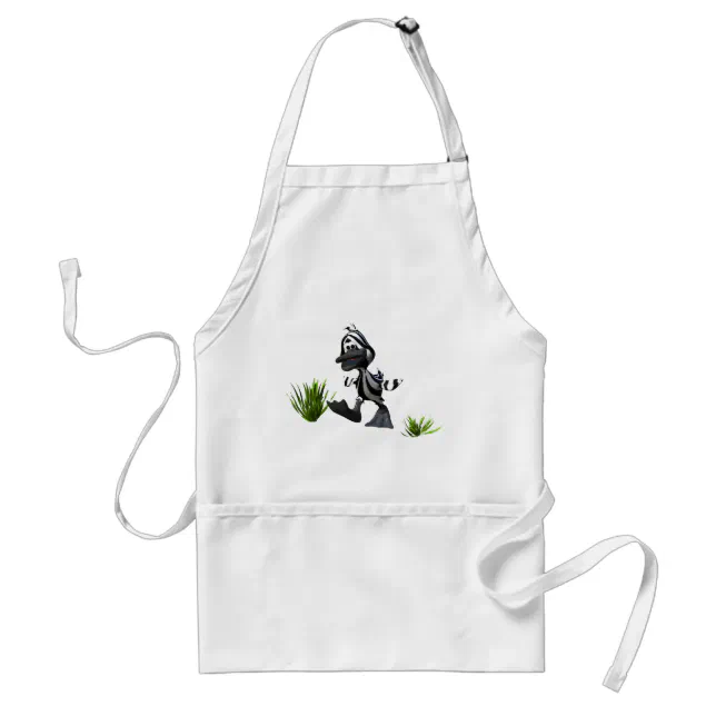 Cute Cartoon Zebra Duck Adult Apron